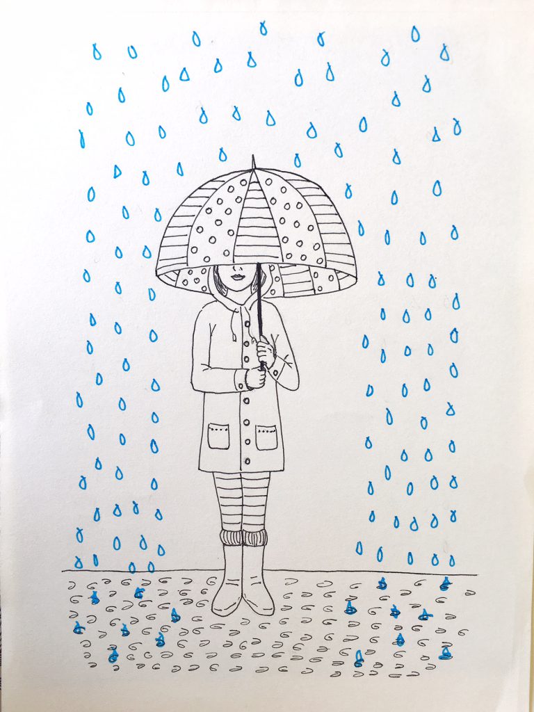 Ilustración lluvia Imualandia