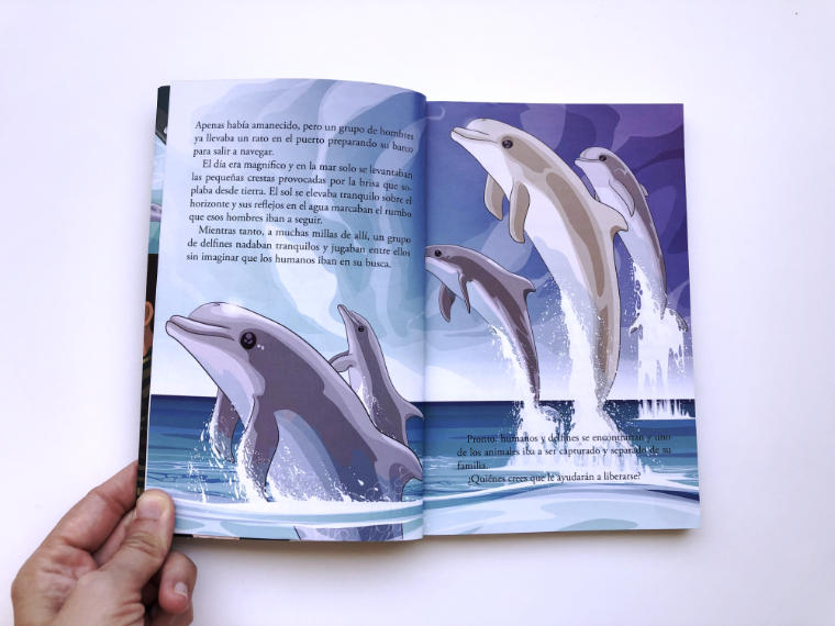 txano y oscar ilustraciones delfin